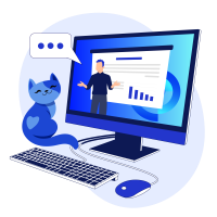 На изображении символическое обозначение онлайн-обучения